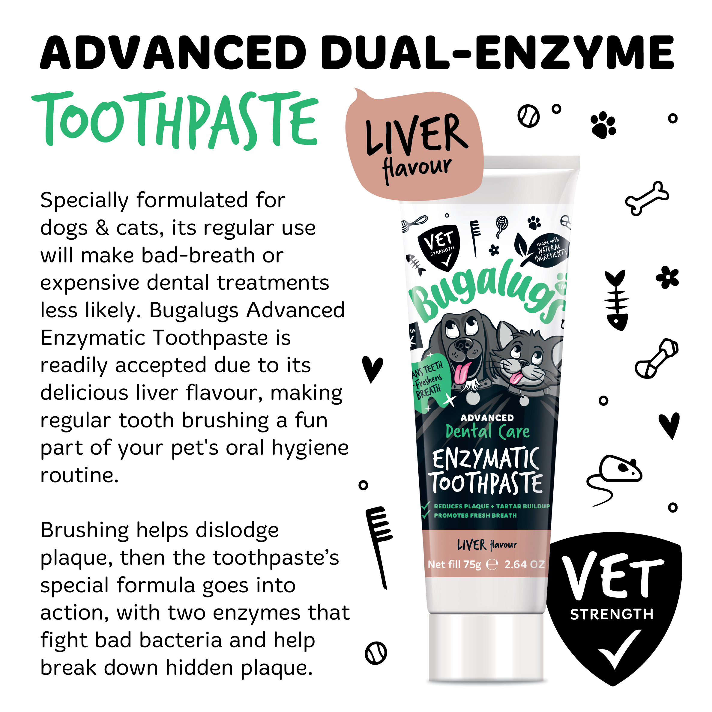 Bugalugs Advanced Enzymatic Toothpaste 75g