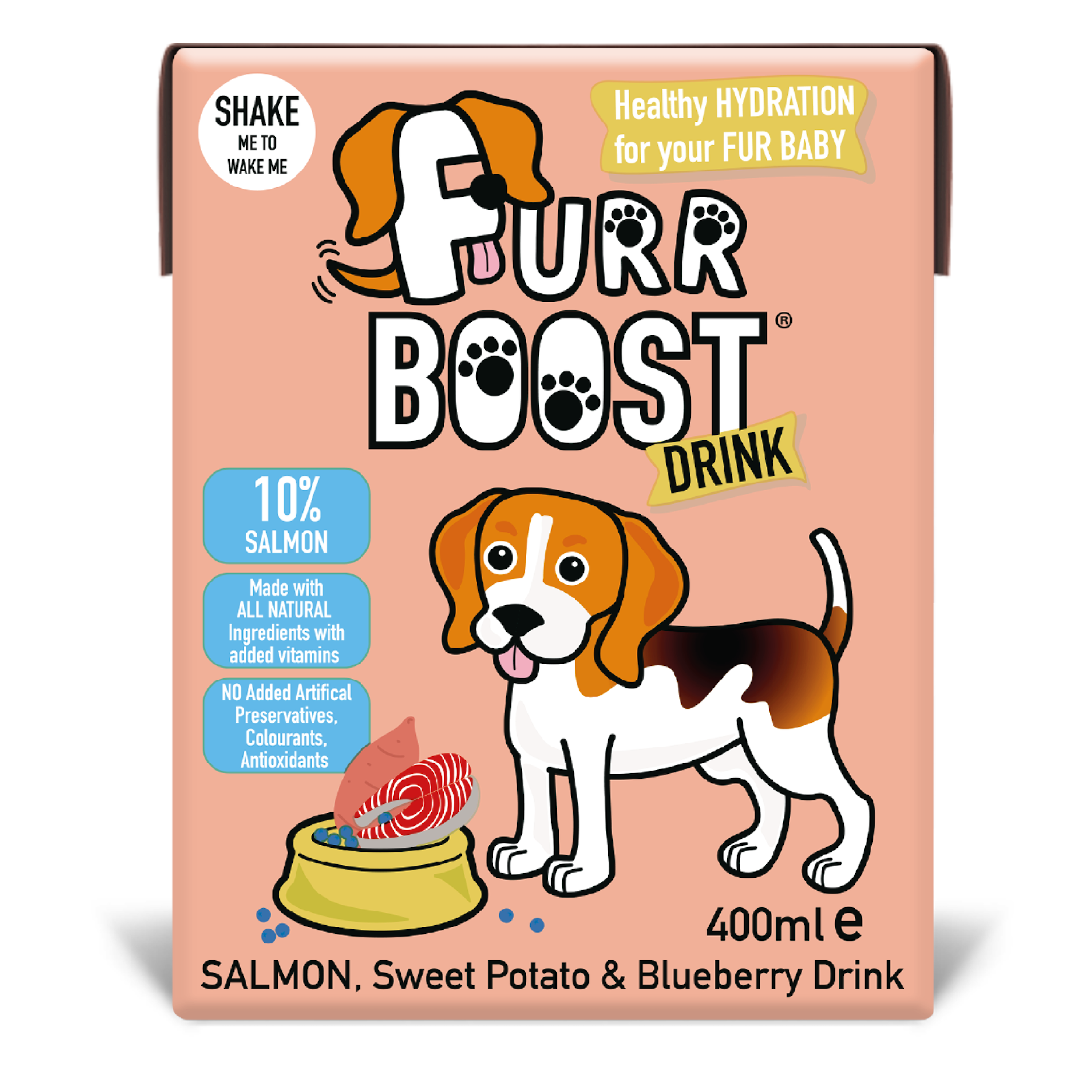 Furr Boost, Salmon, Sweet Potato and Blueberry Dog Drink 400ml
