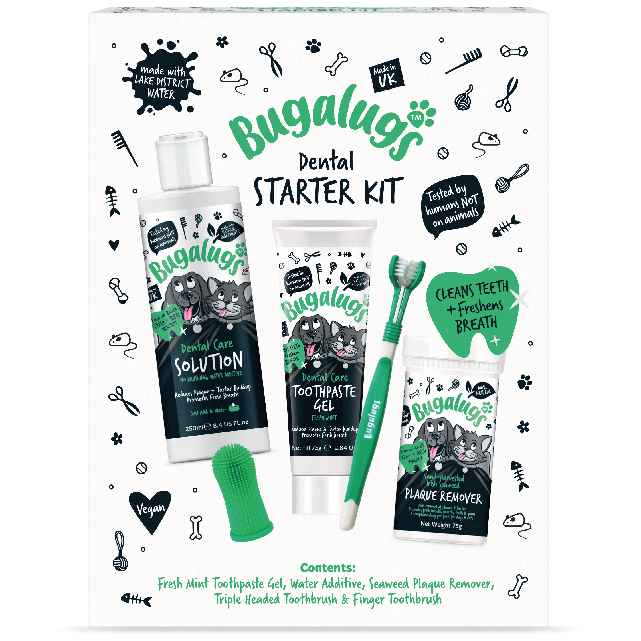 Bugalugs Dental Care Starter Kit for Dogs & Cats