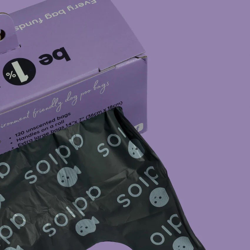 Large Poo Bags with Handles on a roll