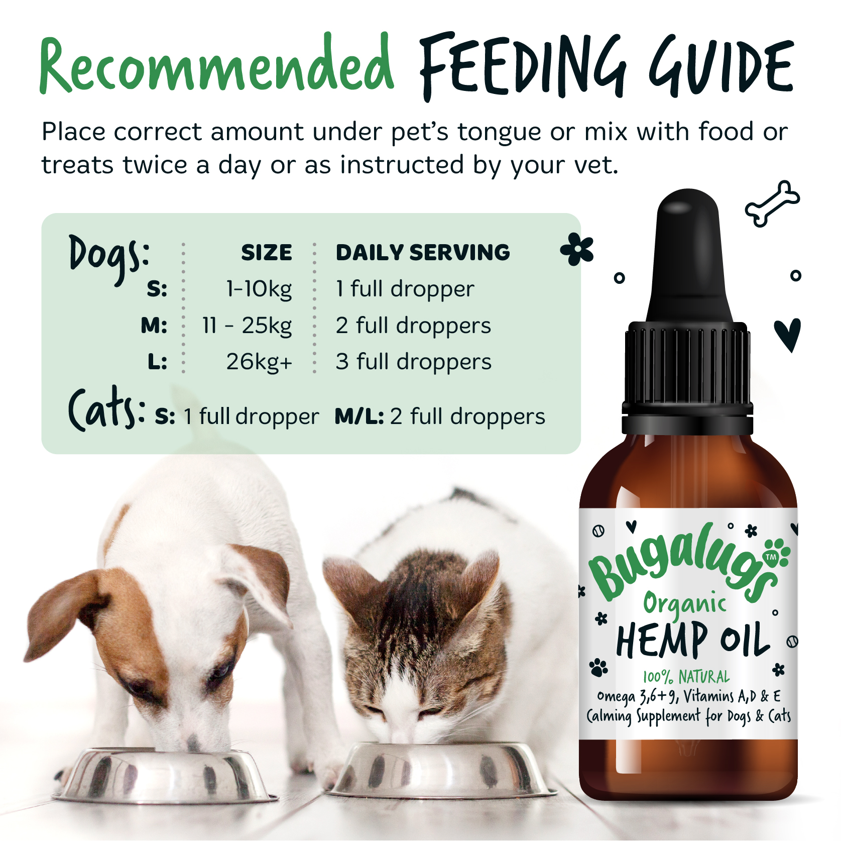 Bugalugs Organic Hemp Oil 50ml for Dogs & Cats