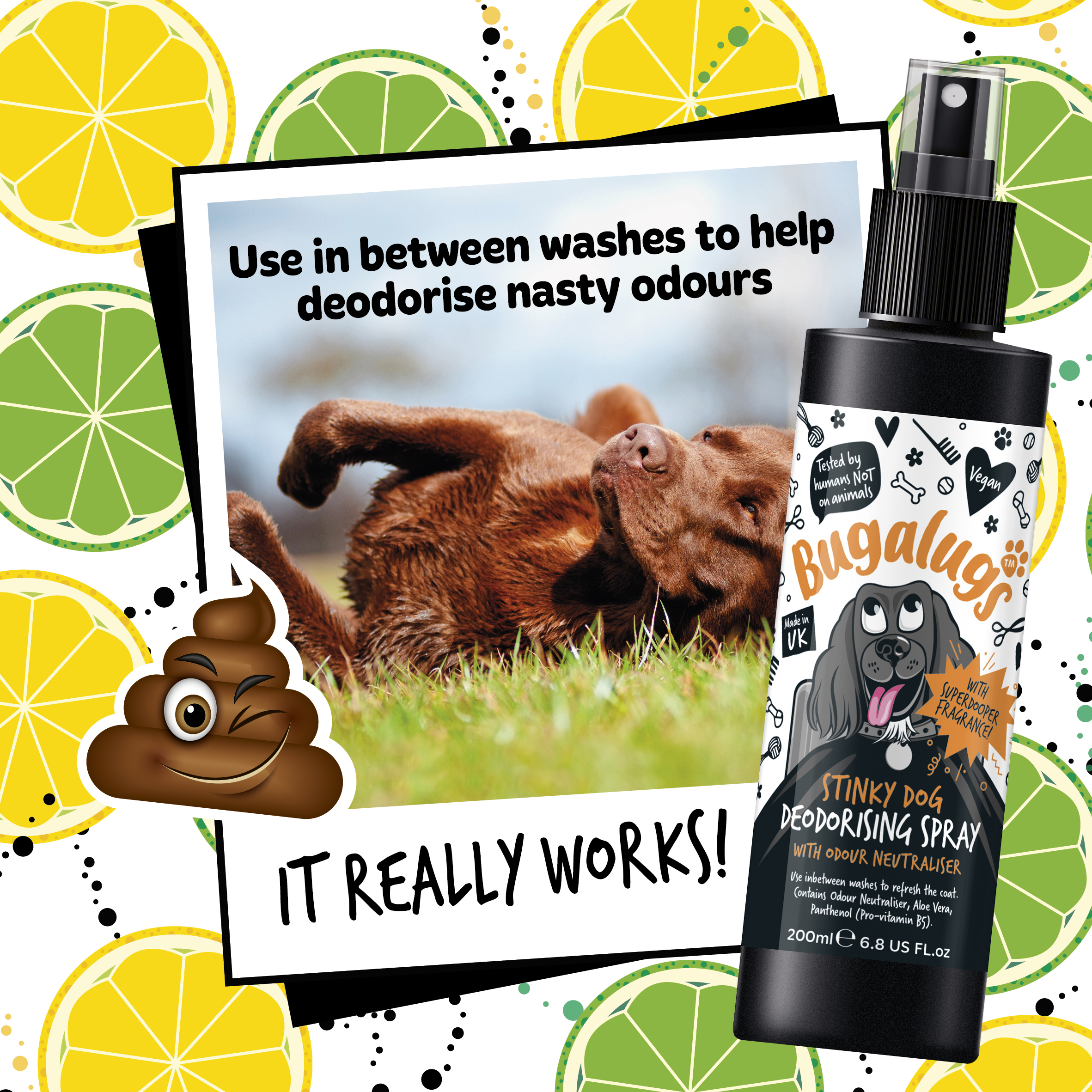 Bugalugs Stinky Dog Deodorising Spray 200ml