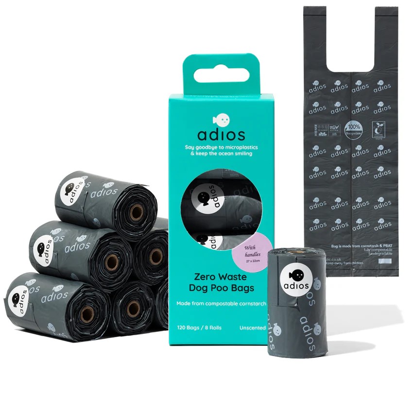 8 roll poo bags WITH HANDLES Multipack