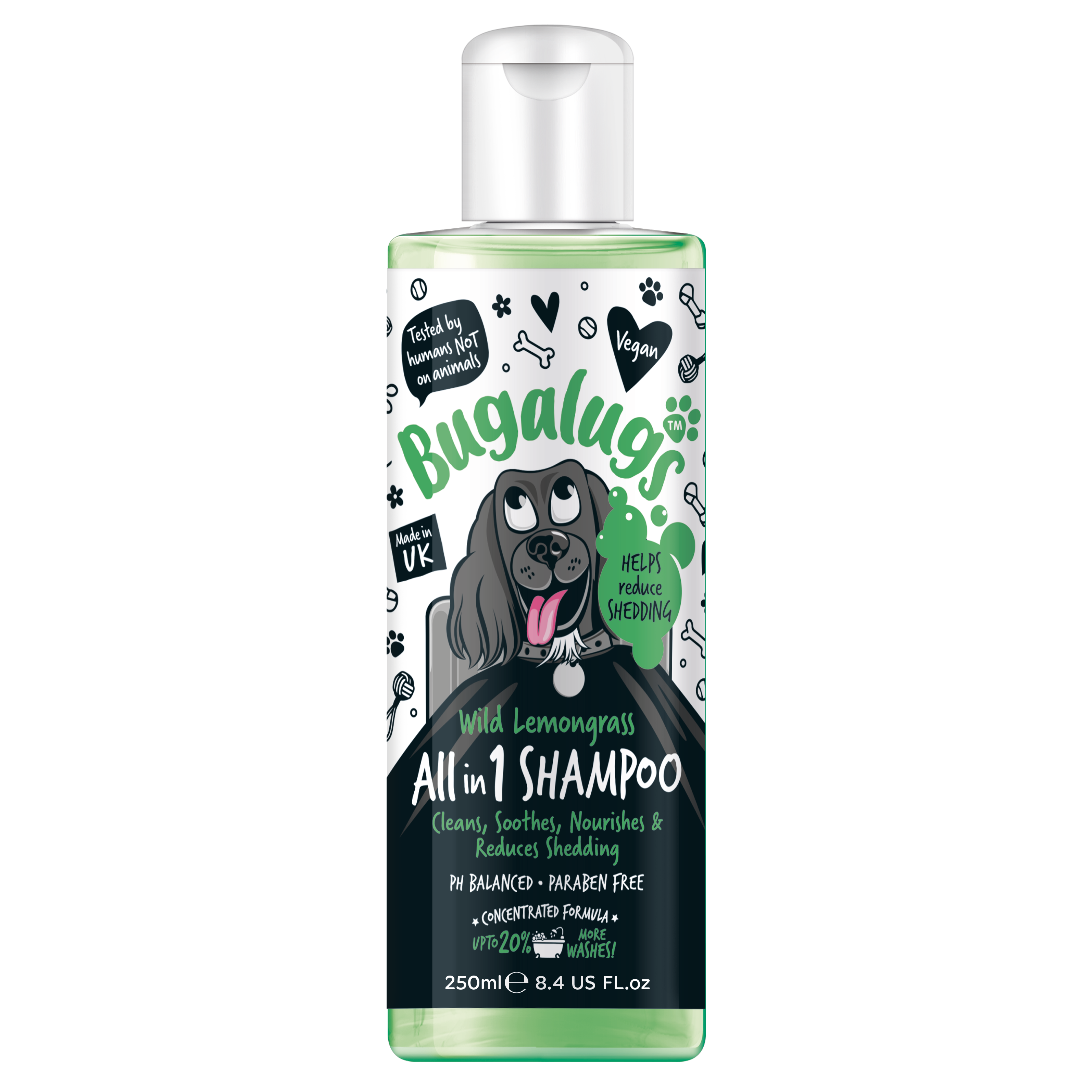 Bugalugs All in 1 (Wild Lemongrass) Dog Shampoo 250ml