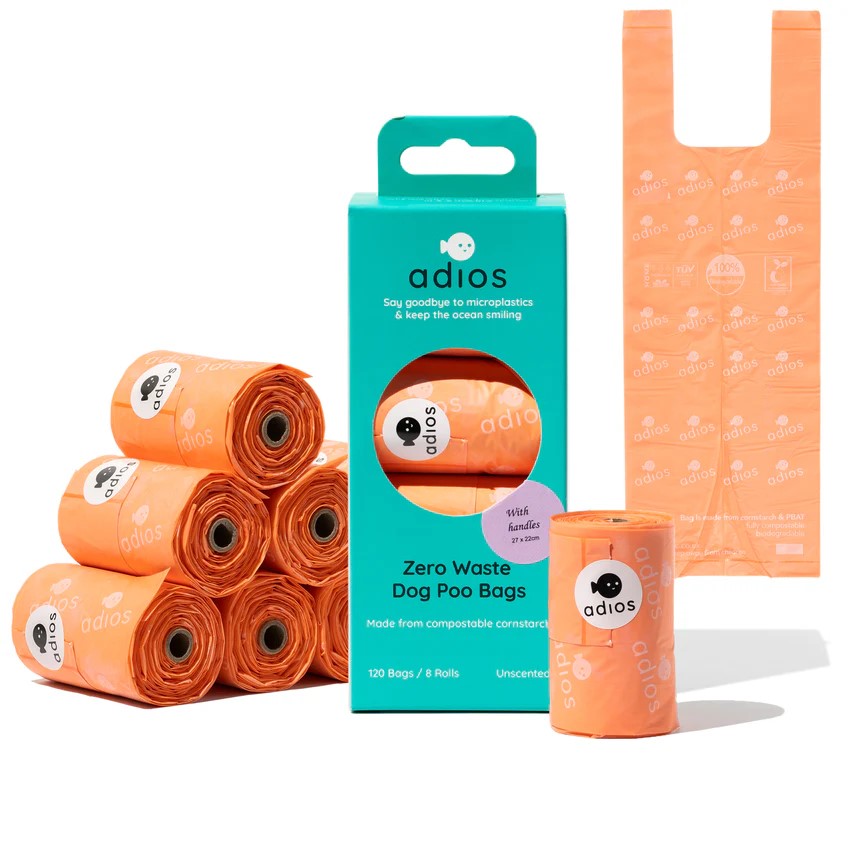 8 roll poo bags WITH HANDLES Multipack