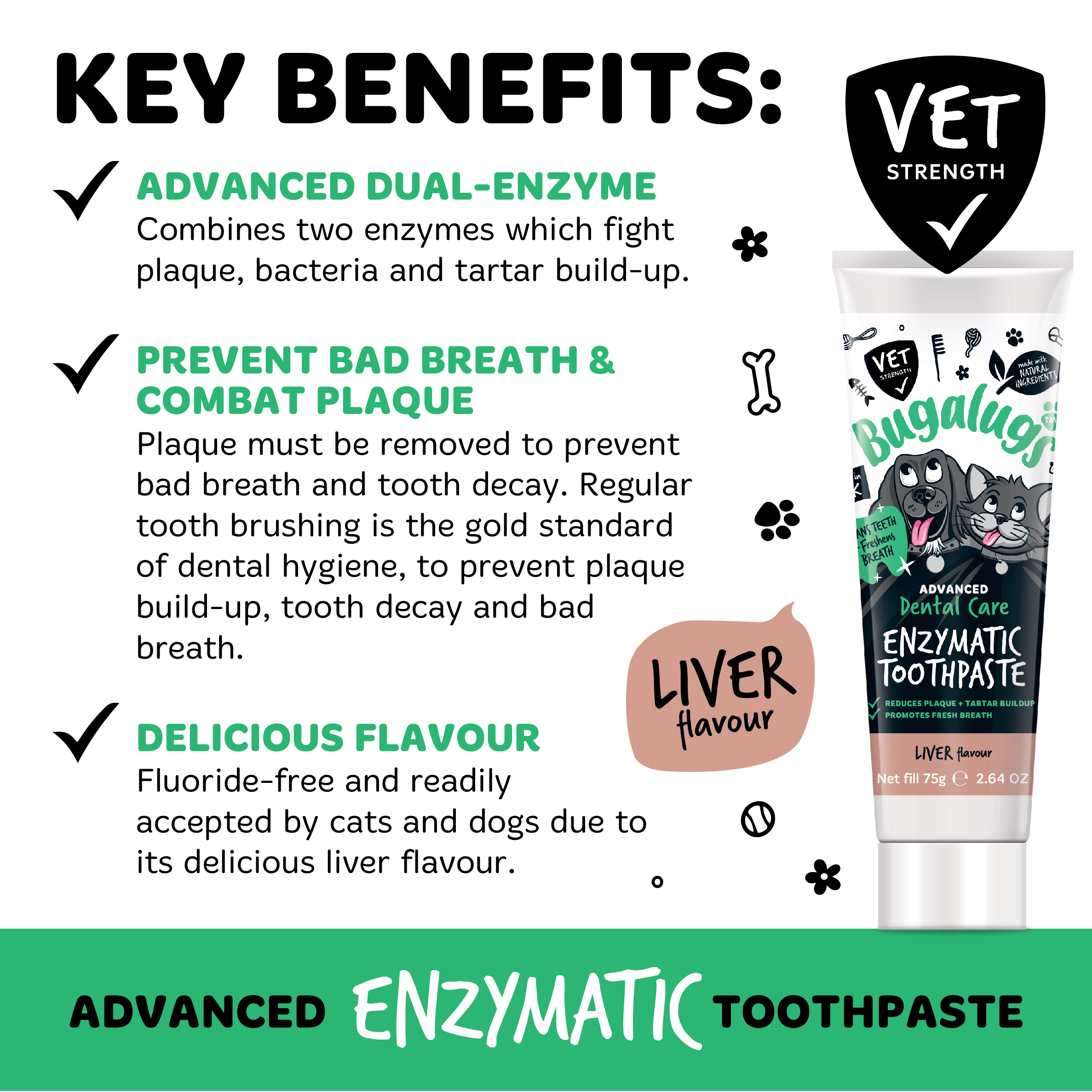 Bugalugs Advanced Enzymatic Toothpaste 75g