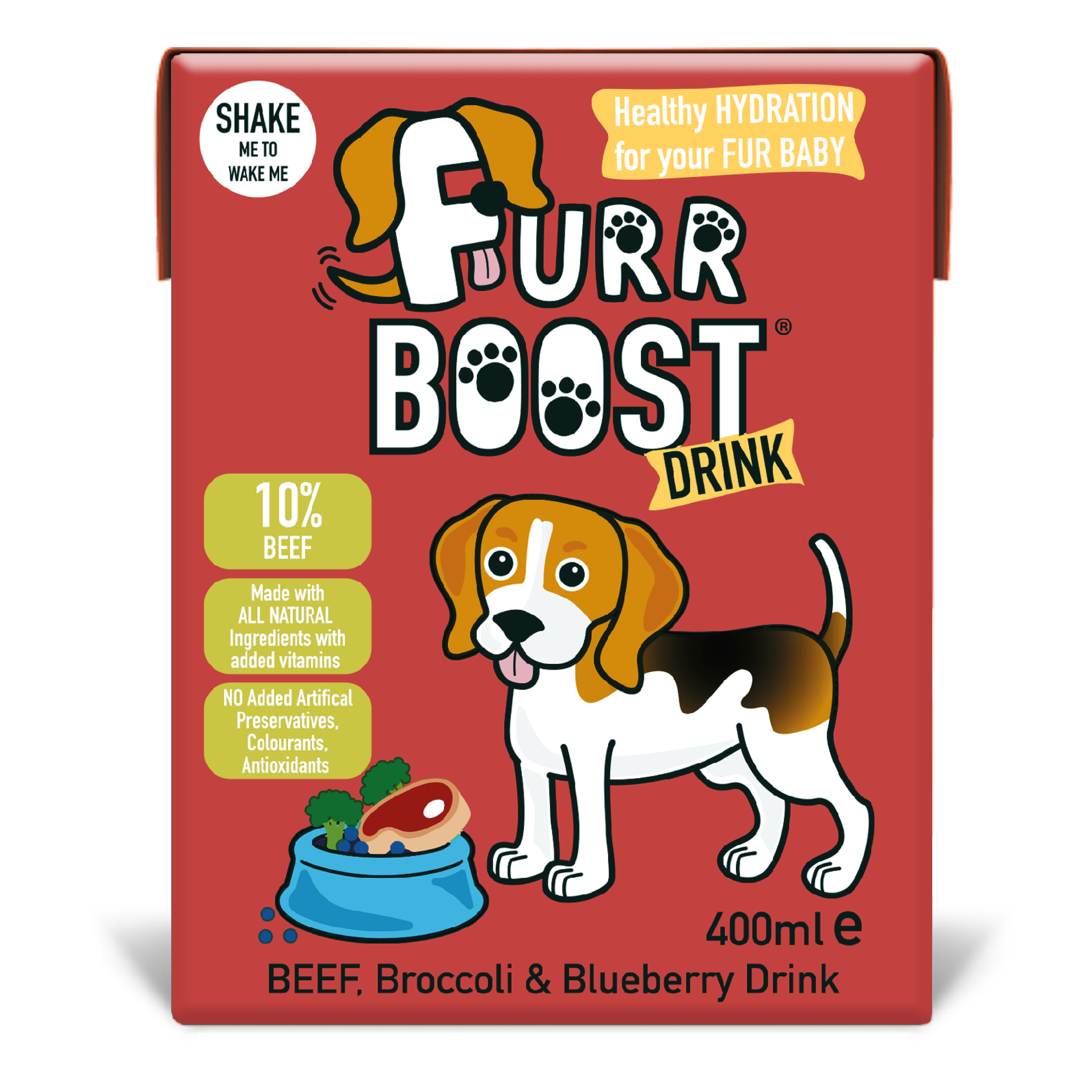 Furr Boost, Beef, Broccoli and Blueberry Dog Drink 400ml
