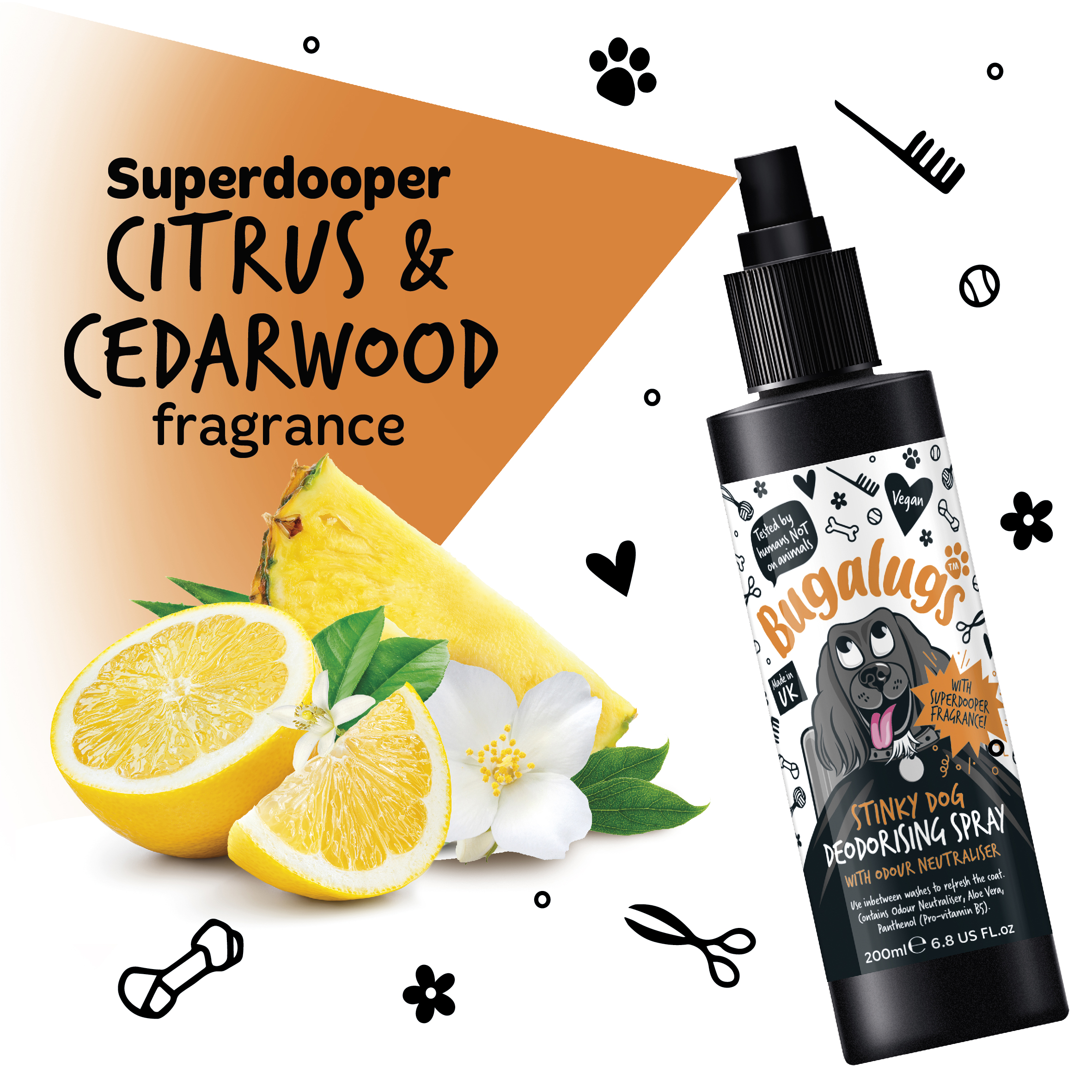 Bugalugs Stinky Dog Deodorising Spray 200ml