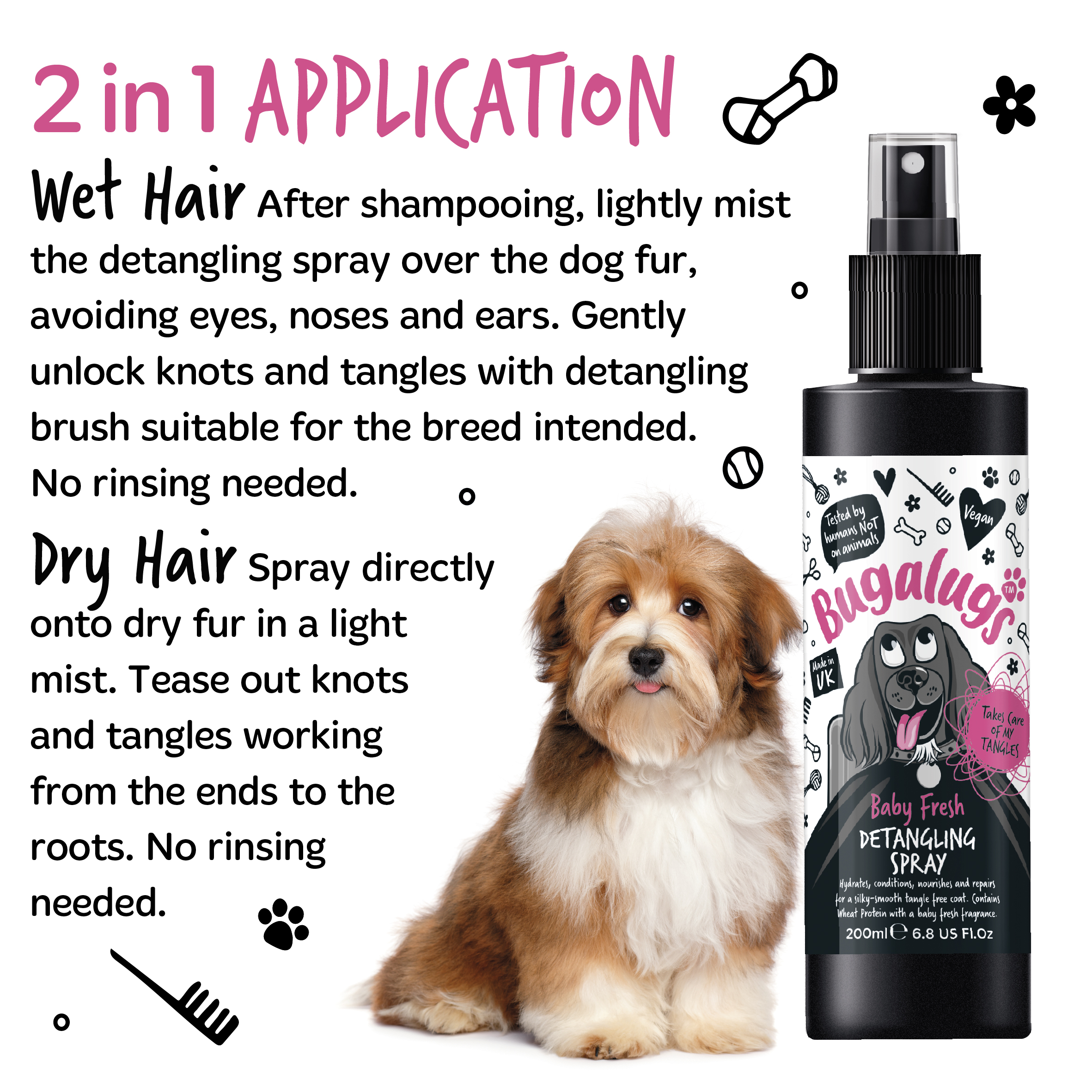 Bugalugs Baby Fresh Detangling Spray 200ml